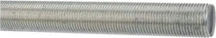 Made in USA - 7/8-14 UNF (Fine), 3' Long, Low Carbon Steel Threaded Rod - Zinc-Plated Finish, Right Hand Thread - Americas Industrial Supply