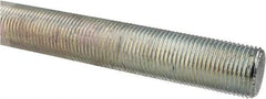 Made in USA - 1-12 UNF (Fine), 3' Long, Low Carbon Steel Threaded Rod - Zinc-Plated Finish, Right Hand Thread - Americas Industrial Supply