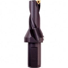 Iscar - 2.39" Max Drill Depth, 2.25xD, 1-1/16" Diam, Indexable Insert Drill - 1-1/4" Shank Diam, Whistle Notch Shank - Americas Industrial Supply
