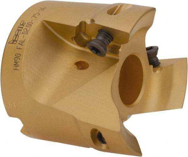 Iscar - 3 Inserts, 2" Cut Diam, 3/4" Arbor Diam, 0.622" Max Depth of Cut, Indexable Square-Shoulder Face Mill - 0/90° Lead Angle, 1-3/4" High, HM90 APCR 1605... Insert Compatibility, Series HM90 - Americas Industrial Supply
