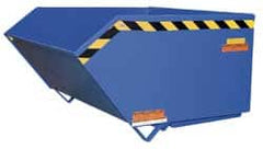 Vestil - 4,000 Lb Load Capacity, 0.25 Cu Yd, Steel Self-Dumping Hopper - 24-9/16" Wide x 45-15/16" Long x 18-1/4" High, Powder Coat Blue - Americas Industrial Supply