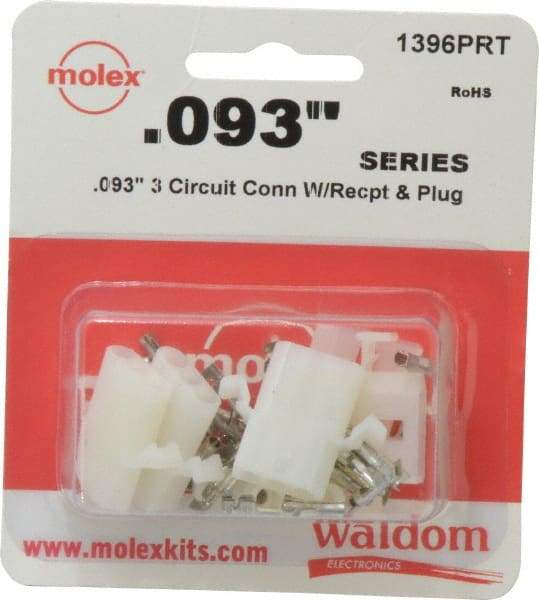 Molex - 3 Circuit, 3 AWG, 0.093 Inch Pin Diameter, Modular Receptacle Plug Connector Package - RoHS Compliant - Americas Industrial Supply