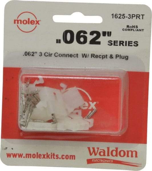 Molex - 3 Circuit, 3 AWG, 0.062 Inch Pin Diameter, Modular Receptacle Plug Connector Package - RoHS Compliant - Americas Industrial Supply