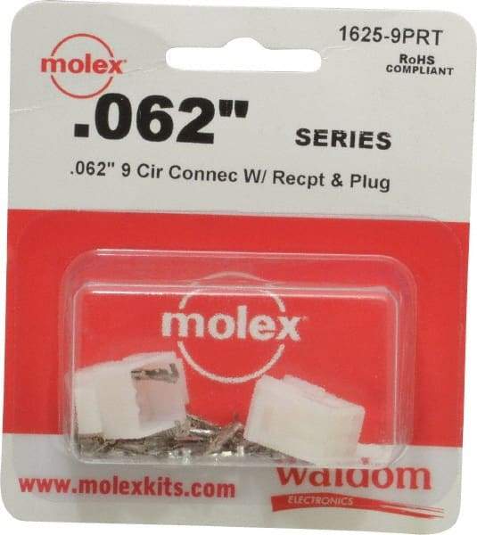 Molex - 9 Circuit, 9 AWG, 0.062 Inch Pin Diameter, Modular Receptacle Plug Connector Package - RoHS Compliant - Americas Industrial Supply