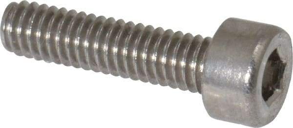 Value Collection - M2.5x0.45 Metric Coarse Hex Socket Drive, Socket Cap Screw - Grade 18-8 & Austenitic A2 Stainless Steel, Uncoated, Fully Threaded, 10mm Length Under Head - Americas Industrial Supply
