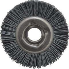 Osborn - 3" OD, 5/8" Arbor Hole, Crimped Nylon Wheel Brush - 1/2" Face Width, 5/8" Trim Length, 20,000 RPM - Americas Industrial Supply