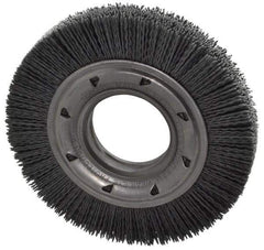 Osborn - 6" OD, 2" Arbor Hole, Crimped Nylon Wheel Brush - 7/8" Face Width, 1-1/16" Trim Length, 6,000 RPM - Americas Industrial Supply