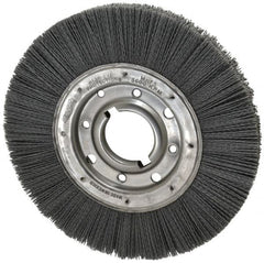 Osborn - 10" OD, 2" Arbor Hole, Crimped Nylon Wheel Brush - 1" Face Width, 2-1/16" Trim Length, 3,600 RPM - Americas Industrial Supply