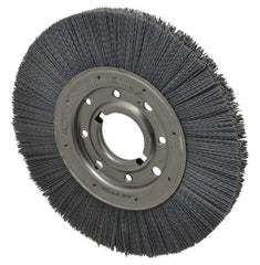 Osborn - 10" OD, 2" Arbor Hole, Crimped Nylon Wheel Brush - 1" Face Width, 2-1/16" Trim Length, 3,600 RPM - Americas Industrial Supply