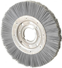 Osborn - 10" OD, 2" Arbor Hole, Crimped Nylon Wheel Brush - 1" Face Width, 2-1/16" Trim Length, 3,600 RPM - Americas Industrial Supply