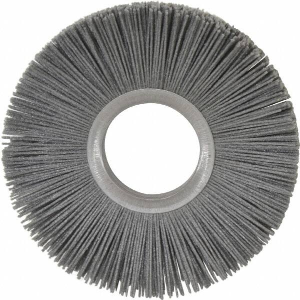 Osborn - 6" OD, 2" Arbor Hole, Crimped Nylon Wheel Brush - 1/2" Face Width, 1-5/8" Trim Length, 5,500 RPM - Americas Industrial Supply