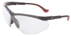 Uvex - SCT-Reflect 50 Lenses, Framed Safety Glasses - Scratch Resistant, Black Polycarbonate Frame, Adjustable Temples, Size Universal, Wrap Around - Americas Industrial Supply