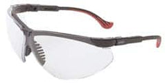 Uvex - SCT-Reflect 50 Lenses, Framed Safety Glasses - Scratch Resistant, Black Polycarbonate Frame, Adjustable Temples, Size Universal, Wrap Around - Americas Industrial Supply