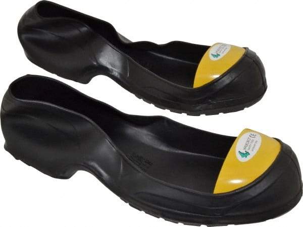 Wilkuro - Men's 8-9 General Purpose Overshoes - 3" High, Steel Toe, Nonslip Sole, Rubber & Steel Toe Upper, Black - Americas Industrial Supply