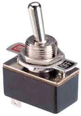 GC/Waldom - SPST Medium Duty On-On Toggle Switch - Solder Lug Terminal, Bat Handle Actuator, 125 VAC at 4 A & 250 VAC at 2 A - Americas Industrial Supply