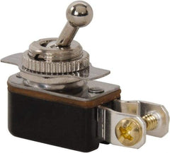 GC/Waldom - SPST Medium Duty On-Off Toggle Switch - Screw Terminal, Ball Toggle Actuator, 125 VAC at 6 A & 250 VAC at 3 A - Americas Industrial Supply