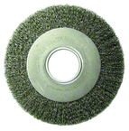 8" Diameter - 2" Arbor Hole - Crimped Steel Wire Straight Wheel - Americas Industrial Supply