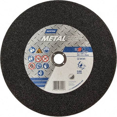 Norton - 12" 36 Grit Aluminum Oxide Cutoff Wheel - 7/64" Thick, 1" Arbor, 5,095 Max RPM, Use with Chop Saws - Americas Industrial Supply