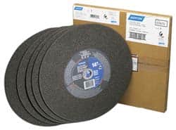 Norton - 14" 36 Grit Aluminum Oxide Cutoff Wheel - 7/64" Thick, 1" Arbor, 4,365 Max RPM, Use with Chop Saws - Americas Industrial Supply