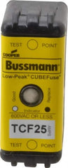 Cooper Bussmann - 300 VDC, 600 VAC, 25 Amp, Time Delay General Purpose Fuse - Plug-in Mount, 1-7/8" OAL, 100 at DC, 200 (CSA RMS), 300 (UL RMS) kA Rating - Americas Industrial Supply