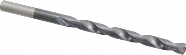 Chicago-Latrobe - 15/64" 135° Cobalt Jobber Drill - TiAlN Finish, Right Hand Cut, Spiral Flute, Straight Shank, 3-7/8" OAL, Split Point - Americas Industrial Supply