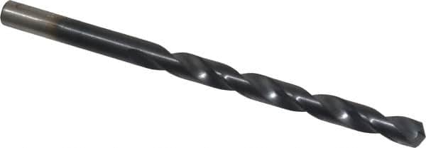 Chicago-Latrobe - Letter F 135° Cobalt Jobber Drill - TiAlN Finish, Right Hand Cut, Spiral Flute, Straight Shank, 4-1/8" OAL, Split Point - Americas Industrial Supply