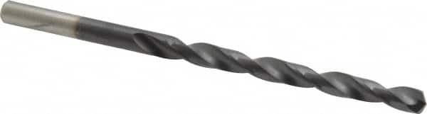 Chicago-Latrobe - #7 135° Cobalt Jobber Drill - TiAlN Finish, Right Hand Cut, Spiral Flute, Straight Shank, 3-5/8" OAL, Split Point - Americas Industrial Supply