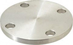 Merit Brass - 2" Pipe, 6" OD, Stainless Steel, Blind Pipe Flange - 4-3/4" Across Bolt Hole Centers, 3/4" Bolt Hole, 150 psi, Grade 316 - Americas Industrial Supply