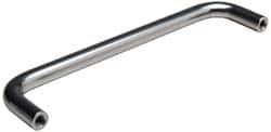Amatom Electronic Hardware - 6-3/4" Long x 1-3/4" High, Round Handle - Nickel Plated, Brass, 6-7/16" Center to Center - Americas Industrial Supply
