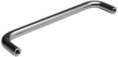 Amatom Electronic Hardware - 6-3/4" Long x 1-3/4" High, Round Handle - Nickel Plated, Brass, 6-7/16" Center to Center - Americas Industrial Supply