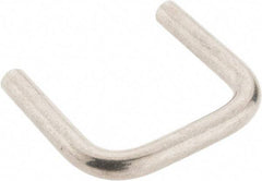 Amatom Electronic Hardware - 1-5/32" Long x 1" High, Round Handle - Clear Passivated, Stainless Steel, 1" Center to Center - Americas Industrial Supply