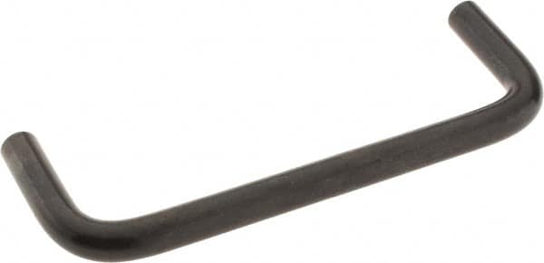 Amatom Electronic Hardware - 4-1/4" Long x 1-1/2" High, Round Handle - Black Oxide Finish, Stainless Steel, 4" Center to Center - Americas Industrial Supply