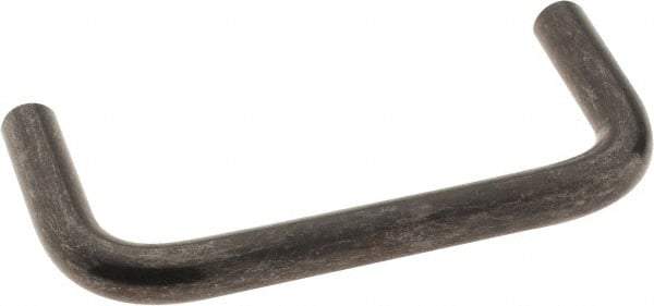 Amatom Electronic Hardware - 3-5/16" Long x 1-1/2" High, Round Handle - Black Oxide Finish, Stainless Steel, 3" Center to Center - Americas Industrial Supply