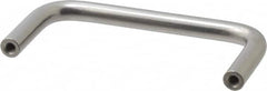 Amatom Electronic Hardware - 4-3/8" Long x 2" High, Round Handle - Clear Passivated, Stainless Steel, 4" Center to Center - Americas Industrial Supply