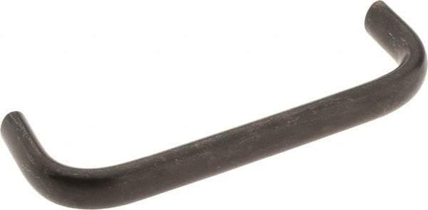 Amatom Electronic Hardware - 4-9/32" Long x 0.44" Wide x 1-9/32" High, Oval Handle - Black Oxide Finish, Stainless Steel, 4" Center to Center - Americas Industrial Supply