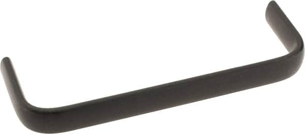 Amatom Electronic Hardware - 6-9/32" Long x 0.63" Wide x 2" High, Oval Handle - Black Oxide Finish, Stainless Steel, 6" Center to Center - Americas Industrial Supply