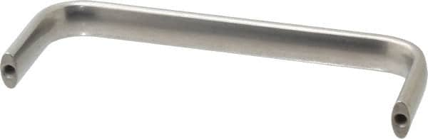 Amatom Electronic Hardware - 6-9/32" Long x 0.63" Wide x 2" High, Oval Handle - Clear Passivated, Stainless Steel, 6" Center to Center - Americas Industrial Supply