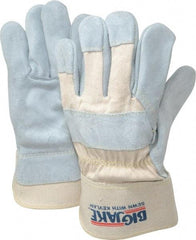MCR Safety - Size XL (10) Split Cowhide General Protection Work Gloves - For General Purpose, Uncoated, Safety Cuff, Natural Pearl/White, Paired - Americas Industrial Supply