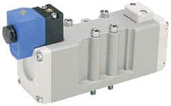 Parker - 4 Way, 2 Position, Aluminum Solenoid Valve - Normally Open Through Ports 1 & 2, Nitrile Seal - Americas Industrial Supply