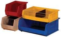 Quantum Storage - 60 Lb. Load Capacity, 14-3/4" Deep, Red Polypropylene Hopper Stacking Bin - 7" High x 8-1/4" Wide x 14-3/4" Long - Americas Industrial Supply