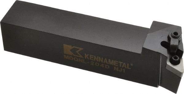 Kennametal - MDQN, Left Hand Cut, 27.5° Lead Angle, 1-1/4" Shank Height x 1-1/4" Shank Width, Negative Rake Indexable Turning Toolholder - 6" OAL, DN..43. Insert Compatibility, Series Kenloc - Americas Industrial Supply