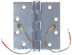 Stanley - 4-1/2" Long x 4-1/2" Wide Steel Full Mortise, Concealed Electric Commercial Hinge - Americas Industrial Supply