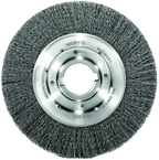 8" - Diameter Medium Face Crimped Wire Wheel; .0104" Steel Fill; 2" Arbor Hole - Americas Industrial Supply