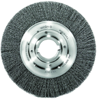 10" Diameter - 2" Arbor Hole - Crimped Steel Wire Straight Wheel - Americas Industrial Supply