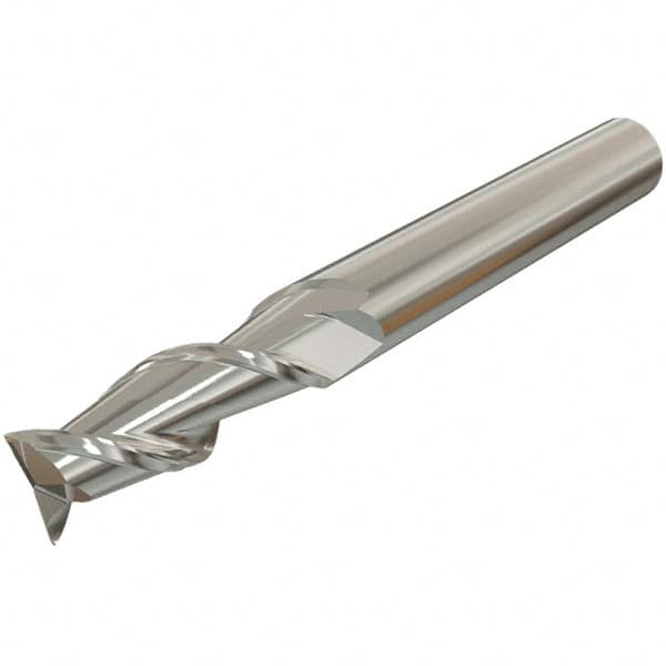 Iscar - 5mm, 14mm LOC, 6mm Shank Diam, 57mm OAL, 2 Flute, Solid Carbide Square End Mill - Single End, Uncoated, Spiral Flute, 45° Helix, Right Hand Cut, Right Hand Flute - Americas Industrial Supply