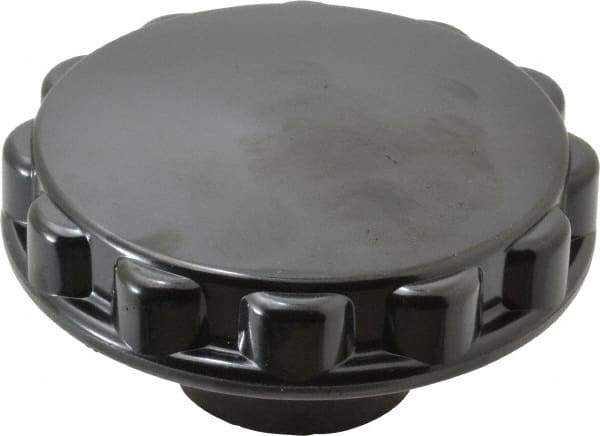 Gibraltar - 3" Head, Fluted Knob - Bushing with Set Screw, Phenolic, with Glossy Finish - Americas Industrial Supply