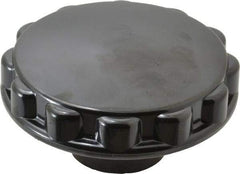 Gibraltar - 3" Head, Fluted Knob - Bushing with Set Screw, Phenolic, with Glossy Finish - Americas Industrial Supply