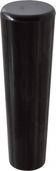 Gibraltar - 1/2-13 Hole, 1-1/32" Deep Hole, Phenolic, Female Insert Fluted Tapered Knob - 4-3/8 OAL, 1" Base Diam, Black, 1-3/8" Head Diam - Americas Industrial Supply