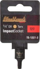 Blackhawk by Proto - 1/4" Drive, T27 Impact Torx Bit Socket - 1-3/16" OAL - Americas Industrial Supply