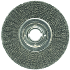 12" Diameter - 2" Arbor Hole - Crimped Steel Wire Straight Wheel - Americas Industrial Supply